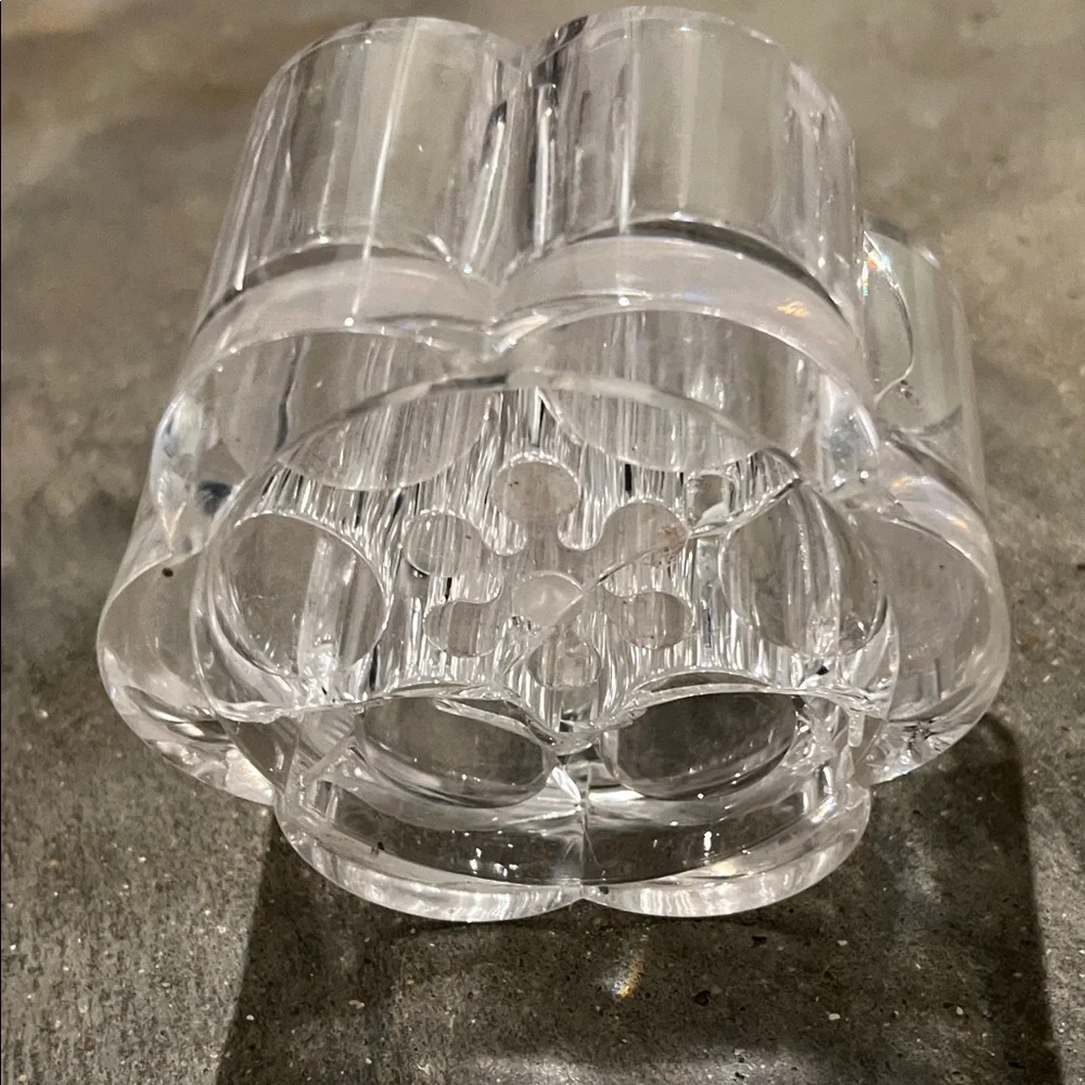 Clear Acrylic Flower Pen & Makeup Brush Organizer